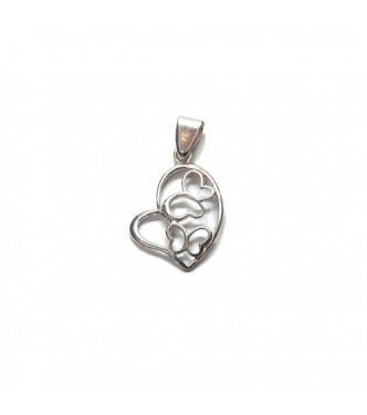 PE001583 Genuine Sterling Silver Pendant Heart and Butterflies Hallmarked Solid 925